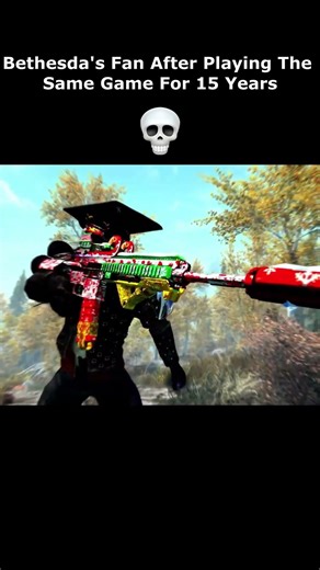 "Bethesda's Fan After Playing The Same Game For 15 Years" 💀 #skyrim #elderscrolls #shorts #games