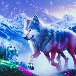 100 reactions · 42 shares | Wolf Pack running through the mountains. Art and animation belong to me. | Pam's Gifs and Videos | Facebook