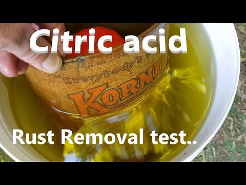How to clean up rust from old tin cans with Citric acid - success & failure with this experiment!