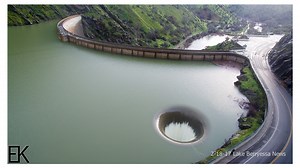 Drone Videos Capturing Water Overflowing Into Glory Hole Spillway at Lake Berryessa in Napa