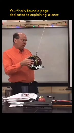 explaining science on Instagram: "Follow @ScienceClues for more About the Pendulum Motion Experiment In this experiment, the teacher has two large spheres (probably metal balls or decorative heavy spheres) hanging from the ceiling with strings. The main physics concepts shown here are: 1. Pendulum Motion: When an object is attached to a fixed point and released, it swings back and forth under the influence of gravity. Its energy constantly shifts between potential energy (when it’s at its highes