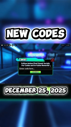 New Code is Available in Anime Final Quest - Christmas Codes! 🎁