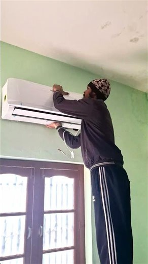 Whirlpool split ac installation #acfitting #acwork #acinsttalation