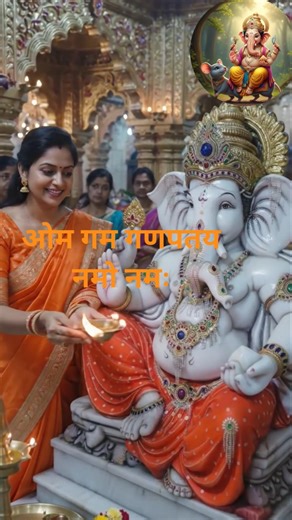 Ganesha bhajan 🙏 Om gam ganpatye namah Rashmi Geet Masti #shorts #viral #trending