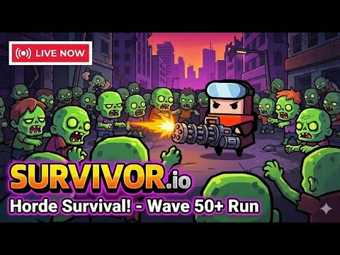 🔥 SURVIVOR.IO LIVE – INSANE WAVES, CRAZY BUILDS, MAX LEVEL RUN | Epic Mobile Survival Grind!