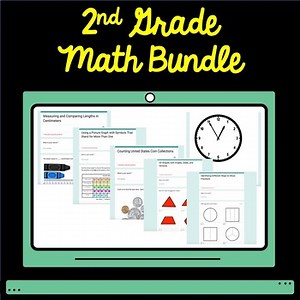 2nd Grade Math Google Forms Self Grading Assessment All Year Bundle