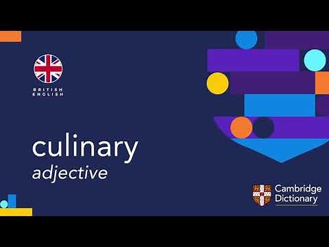 How to pronounce culinary | British English and American English pronunciation