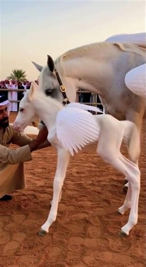 🤍🪽 A Baby Horse With Wings Everyone Fell Silent For 🐎