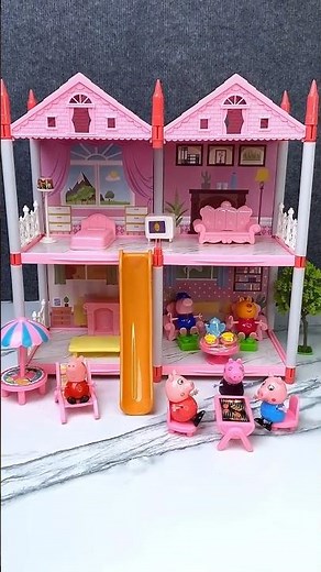Satisfying with Unboxing & Review Peppa Pig House Playset Toys ASMR #shorts #peppapig #toys #asmr