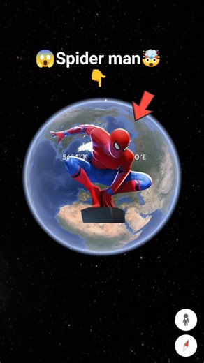 spider man 🤯 on google maps and google earth 🌍 #shorts #spiderman #Sv_earth