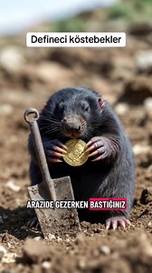 Defineci köstebekler köstebeklerin topraktan çıkardığı altın sikkeler