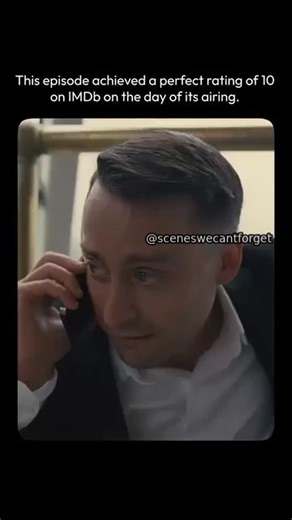 Scenes We Can’t Forget 🎥 on Instagram: "“Connor’s Wedding,” the third episode of Succession Season 4, made history by earning a perfect 10/10 IMDb rating on the day it aired, an achievement few TV episodes ever reach. Though its score later settled at 9.9/10 as more users weighed in, the acclaim never faded. Critics hailed it as the best episode of the series and one of the greatest in television history, praising its masterful writing, direction, and performances."