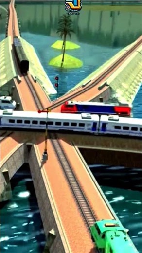 4High-Speed Trains Cross the Railway Crossing...High-Speed Train Crosses 3-Train Intersection