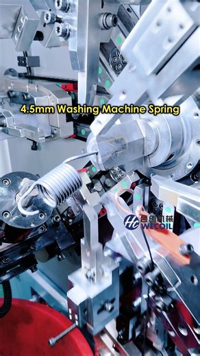Washing machine spring making, Wecoil HCT-1245, 4.5mm camless forming machine.
