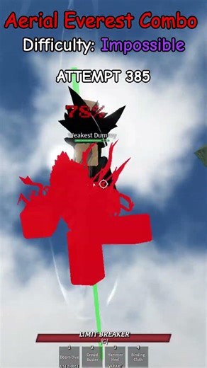 Monster Garou Impossible Combo "Aerial Everest" 😈 #thestrongestbattlegrounds