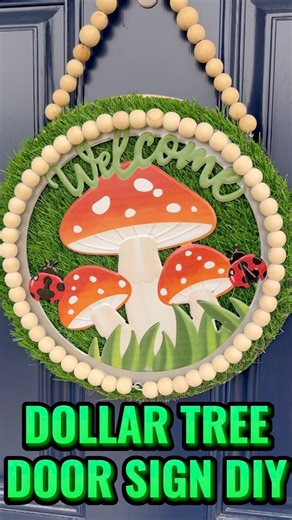 Cottagecore Dollar Tree DIY door sign. 🍄#dollartree #dollartreediy #cottagecore
