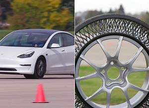 Goodyear Tests Airless Tires on Tesla Model 3, Here's What Happened