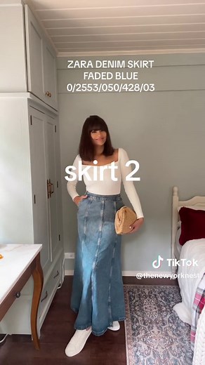 Denim Maxi Skirt Try-On Review