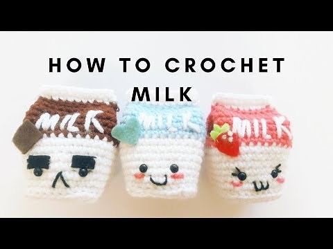 How to Crochet A Kawaii Milk Carton Amigurumi Tutorial