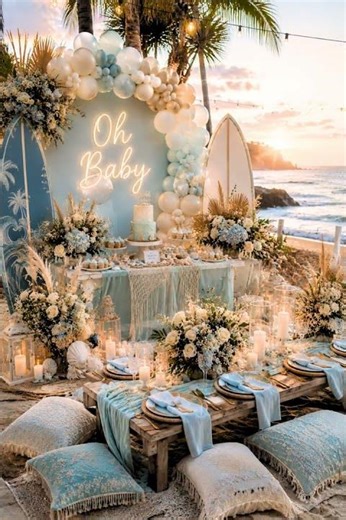 Dreamy Beach Baby Shower Ideas 🌊 Baby on Board Coastal Party Inspiration