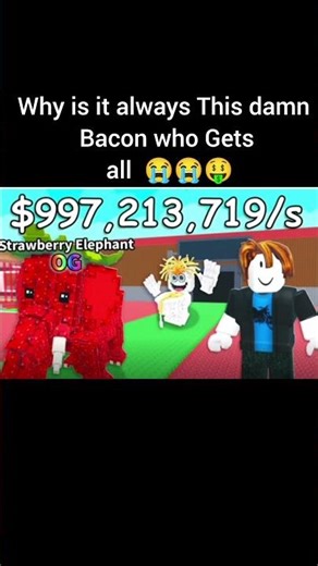 why is this damn bacon gets all good things 😭😭🤑 #shorts #stealabrainrot #growagarden #comedy