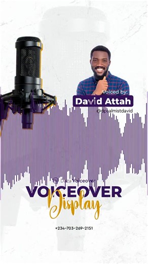The right voice for your documentary project can make all the difference you’re looking for. Need a voiceover for your documentary or other forms of narration? I’m your guy | David Attah | Facebook