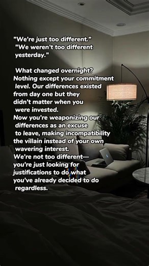 We Weren’t ‘Too Different’ Yesterday #movingon #quietpain #quotes