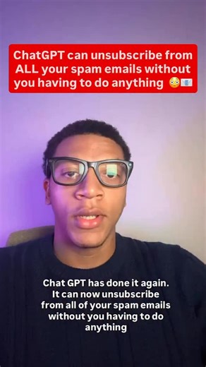 Rone | AI Consultant on Instagram: "ChatGPT can unsubscribe from ALL your spam emails without you having to do anything #chatgpt #openai #ai #chatgpt5"