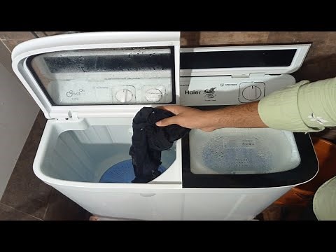 how to use haier semi automatic washing machine #washingmachine