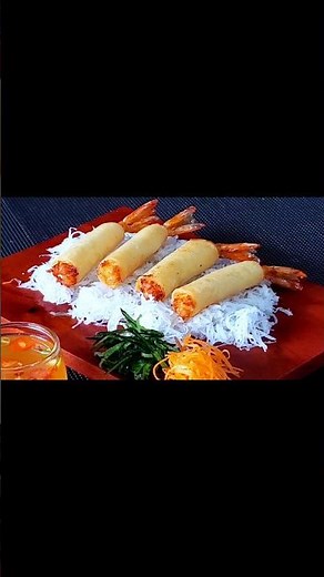 Perfectly Crispy Shrimp Spring Rolls | Easy Appetizer in Minutes! #shorts