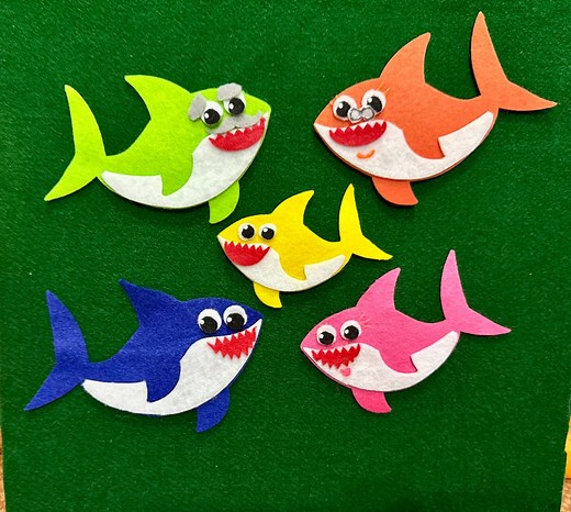 Baby Shark Felt Board Story Set, Pretend Play, Children's Music - Etsy