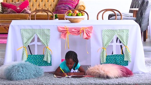 Easy DIY Tablecloth Playhouse Tutorial