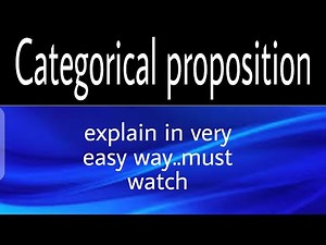 Categorical proposition .lec #5...logic