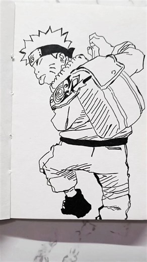 ​I Drew Naruto using ONLY a Fineliner (No Eraser!)