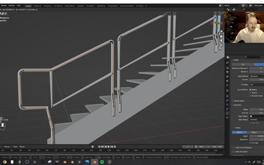 Blender教程-工业楼梯、栏杆和导轨制作