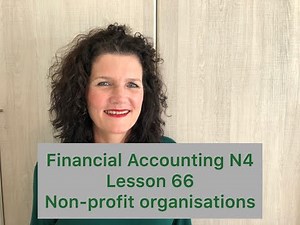 Financial Accounting N4, Lesson 66, Non-profit organisations