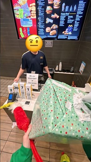 They are still SOLD OUT of the Grinch meal!!! WTH???? 👿#pov #mcdonalds #funny #grinchmeal #present