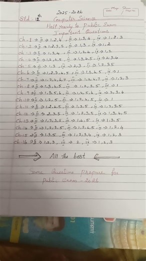 12 th computer science public exam important questions 2026