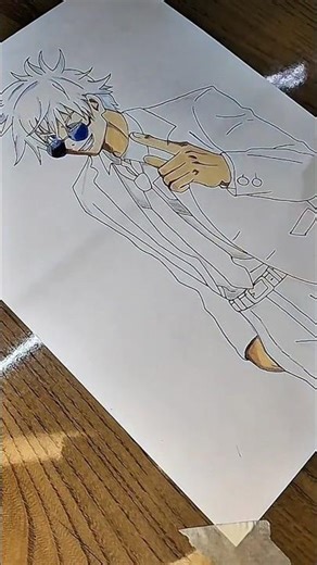 ✨HOW TO DRAW 💥GOJO SATURO #JUJUTSU KASIEN #art DRAWING