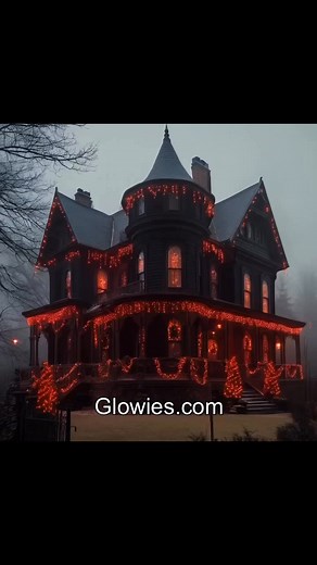 5.3K views · 268 reactions | Red lights make the perfect holiday look for a black gothic home. ❤️ #goth #christmaslights #blackhouse | Gothic Darling | Facebook