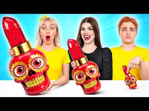 Big, Medium and Small Plate Challenge with Vampire | Funny Food Challenges by Multi DO
