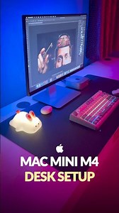 Apple Mac Mini M4 Desk Setup for Creators ⚡ #apple #macmini #desksetup #photoshop