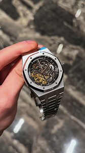 Leo Luxe Official on Instagram: "AP Royal Oak Skeleton 🖤 Full openwork. Double balance precision. Custom handmade — a true collector’s dream. 🌍 Worldwide shipping | 💎 In stock #audemarspiguetwatch"