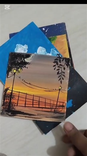 simple acrylic painting tiutorial ideas #painting #acrylicscenery #art #drawing #shorts
