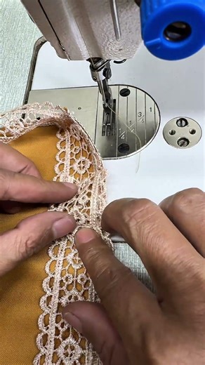 Lace joining technique #patternmaking #sewinghacks #diy