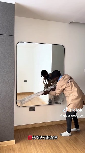 Modern Round Edge Rectangular Mirrors for Home Decor