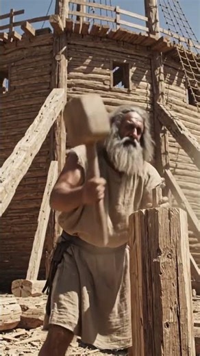 Noah building the ark