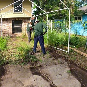 This Driveway Was BURIED Under YEARS Of Overgrown Grass (big transformation) Part 2 | M & D Lawn Care Original 01