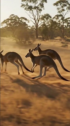Three Kangaroos in Full Speed Mode!Fastest Kangaroo Race Ever 🦘🔥Three Kangaroos Running Like Lightni