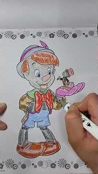 coloring pinokio #coloringpage #funny #coloring #painting #kidsvideo #drawing #magicpainting #relax